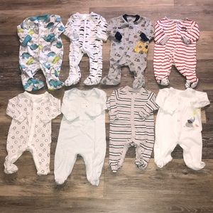 EUC Baby Boy Footie Pajamas